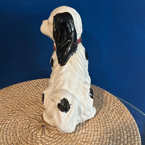 Victorian Staffordshire Style King Charles English Spaniel Porcelain Dog Statue - Picture 2 of 5